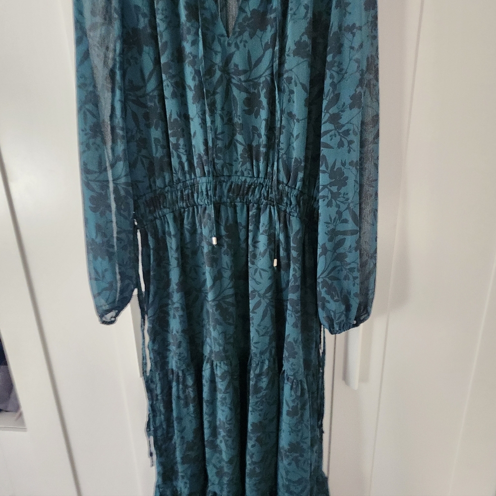 Buffalo David Bitton Green and Black Floral Dress